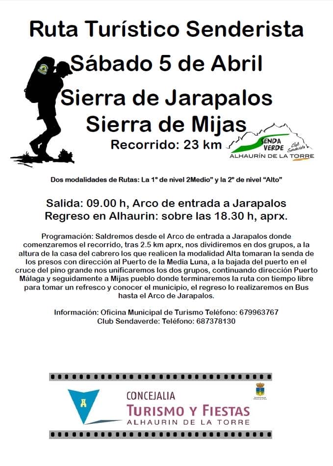 Ruta Turístico Senderista Sierra de Jarapalos – Sierra de Mijas