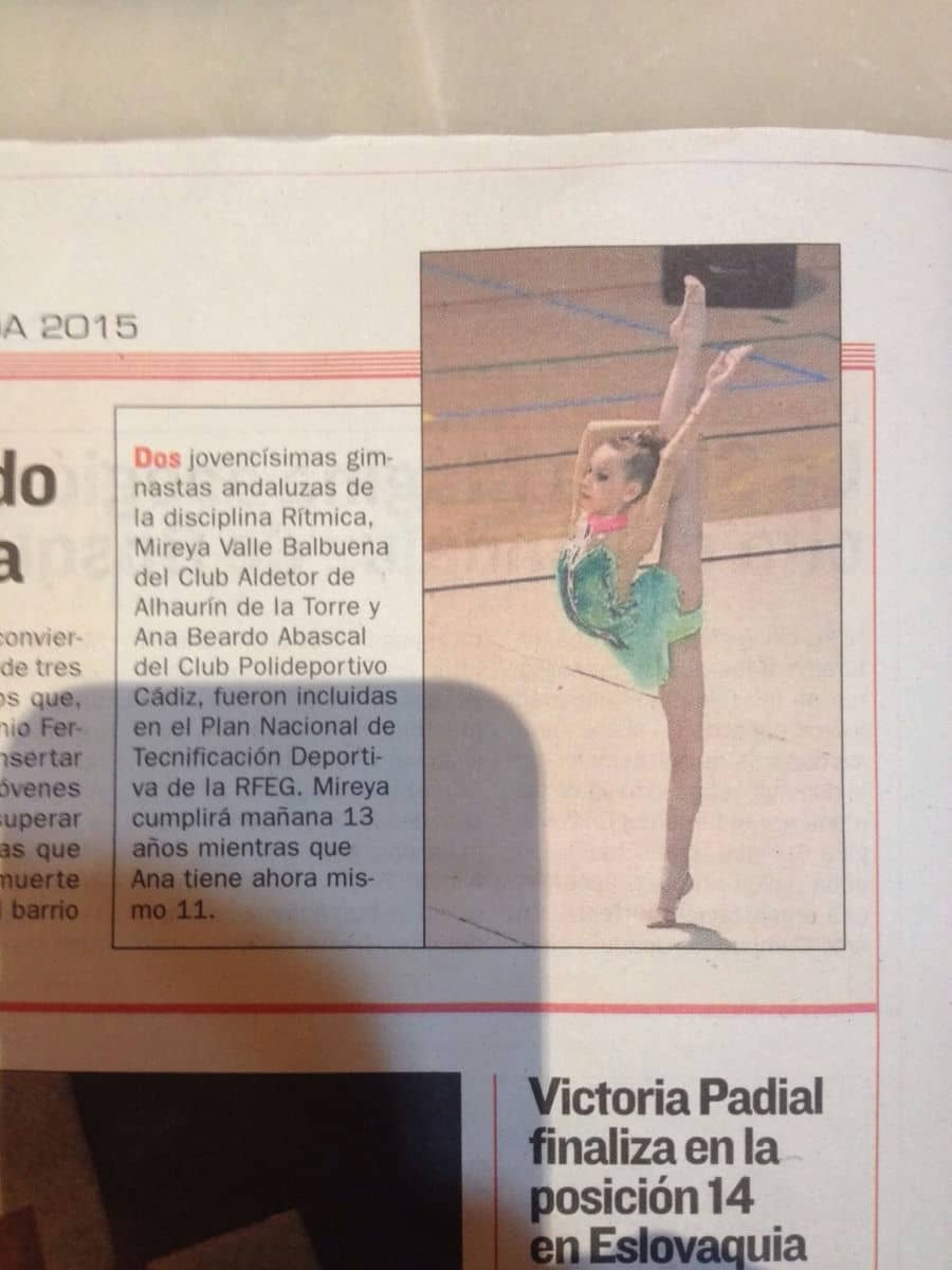 El Diario As con Mireya y la rítmica de Alhaurín de la Torre