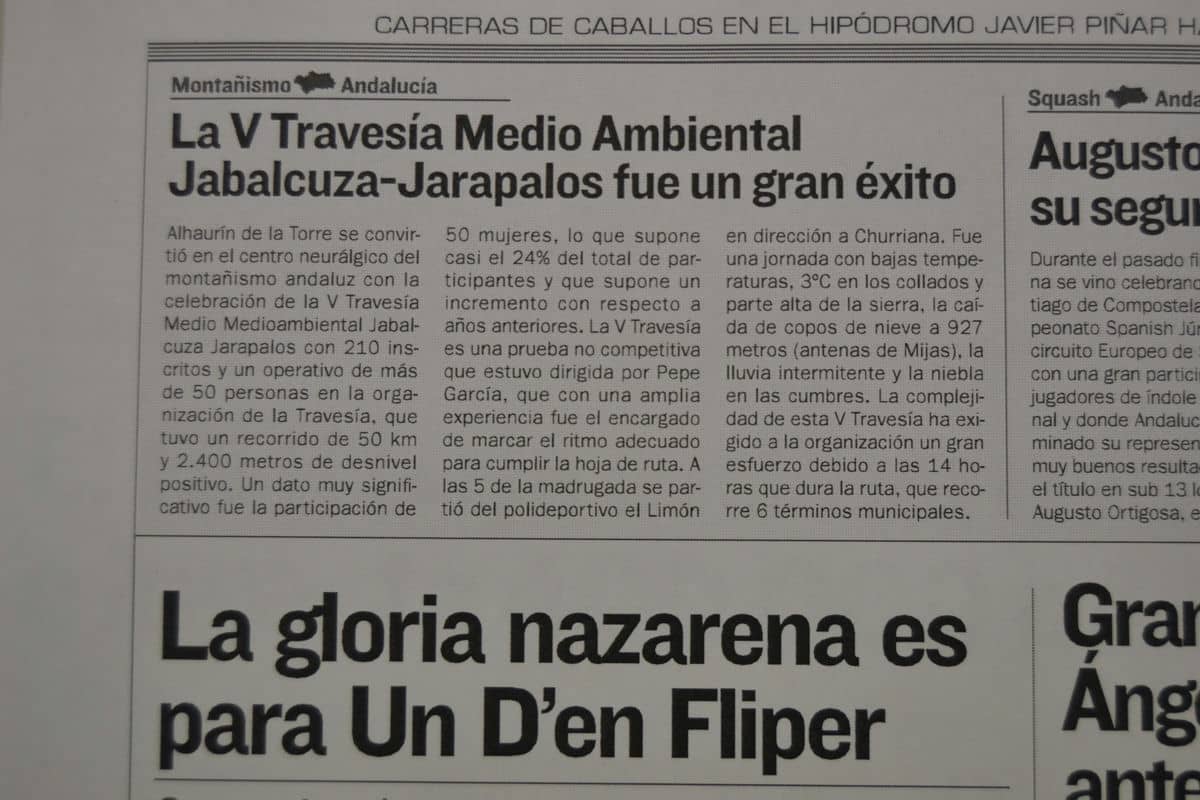 El suplemento del Diario As con la V Travesía Medioambiental