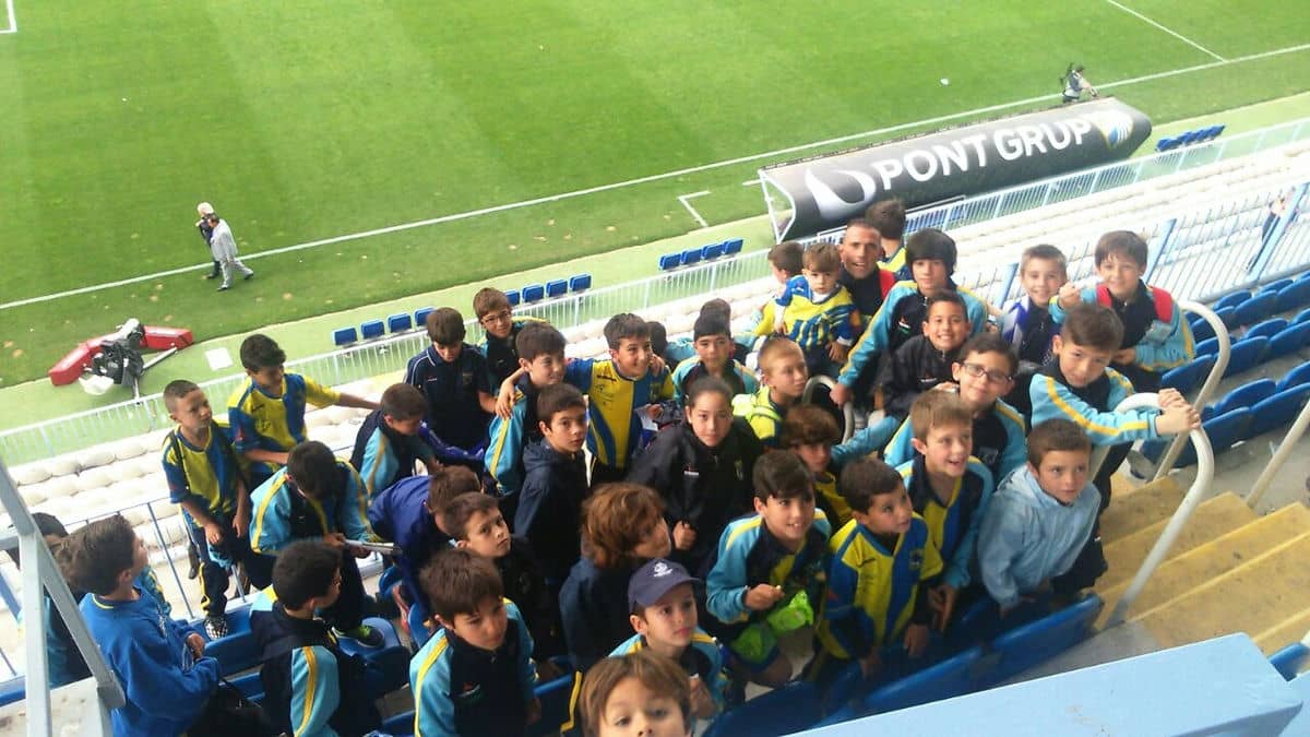 La escuela de fútbol Lauro, de expedición a La Rosaleda