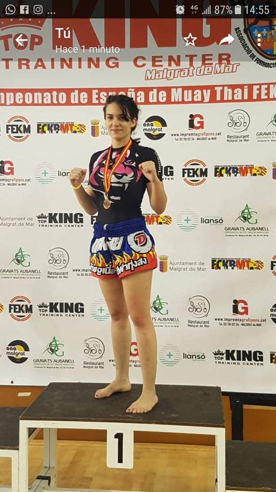 María García, campeona de España clase elite de Muay Thai