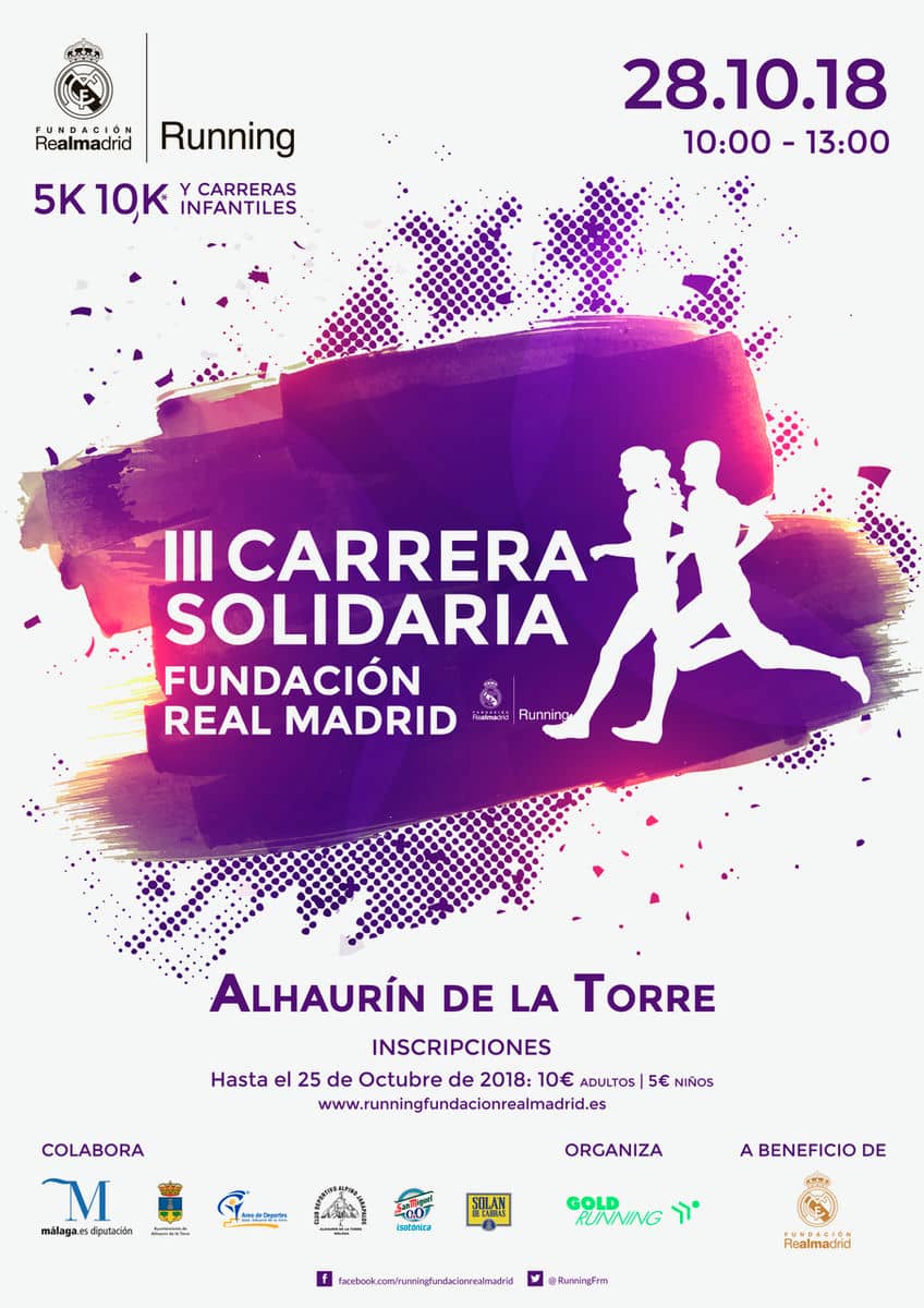 Abierto el periodo de inscripción a la III Carrera Solidaria “Fundación Real Madrid” en Alhaurín de la Torre