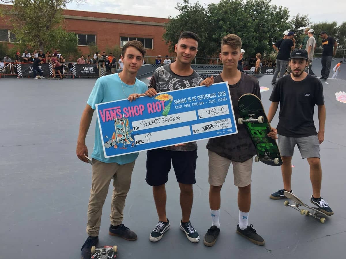 Dos skaters de Alhaurín de la Torre son terceros en la Vans Shop Riot 2018