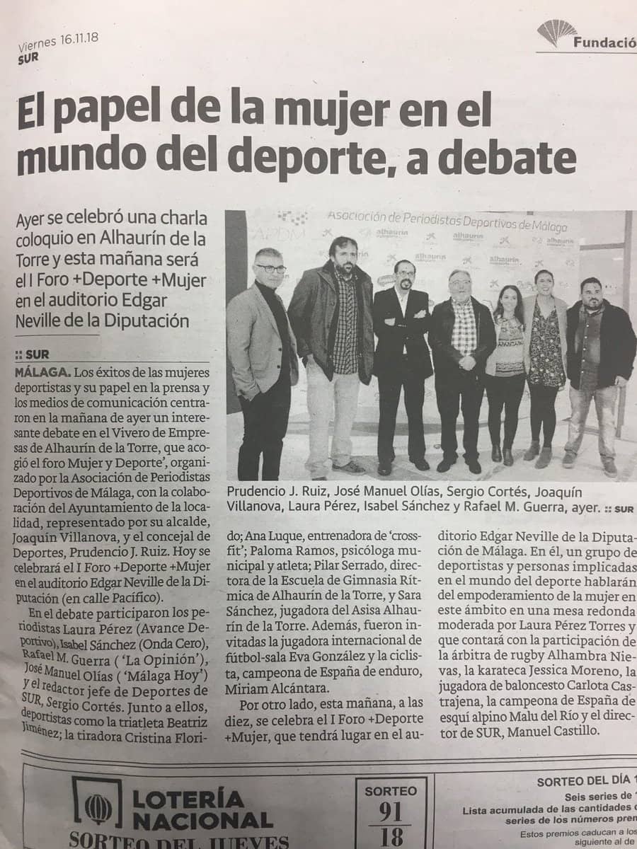 Mujer y Deporte fueron los ingredientes del innovador foro organizado hace unos días en Alhaurín