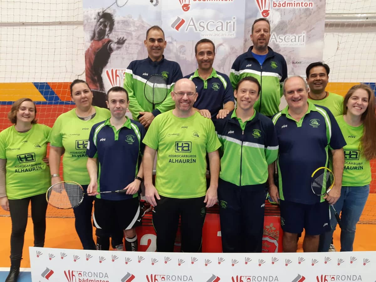 Gran actuación del bádminton de Alhaurín de la Torre en el Torneo de Veteranos de Ronda