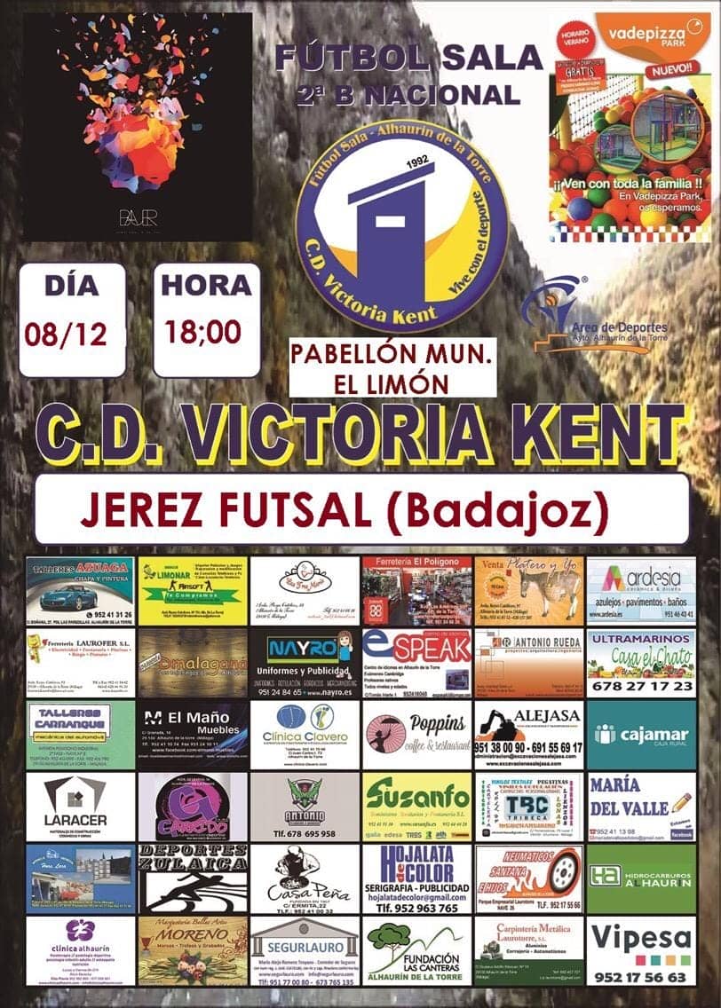 Esta tarde, el Victoria Kent recibe al Jerez Futsal