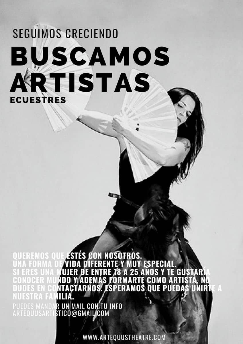 Arteqúus Théatre Équestre te invita a formar parte de su equipo