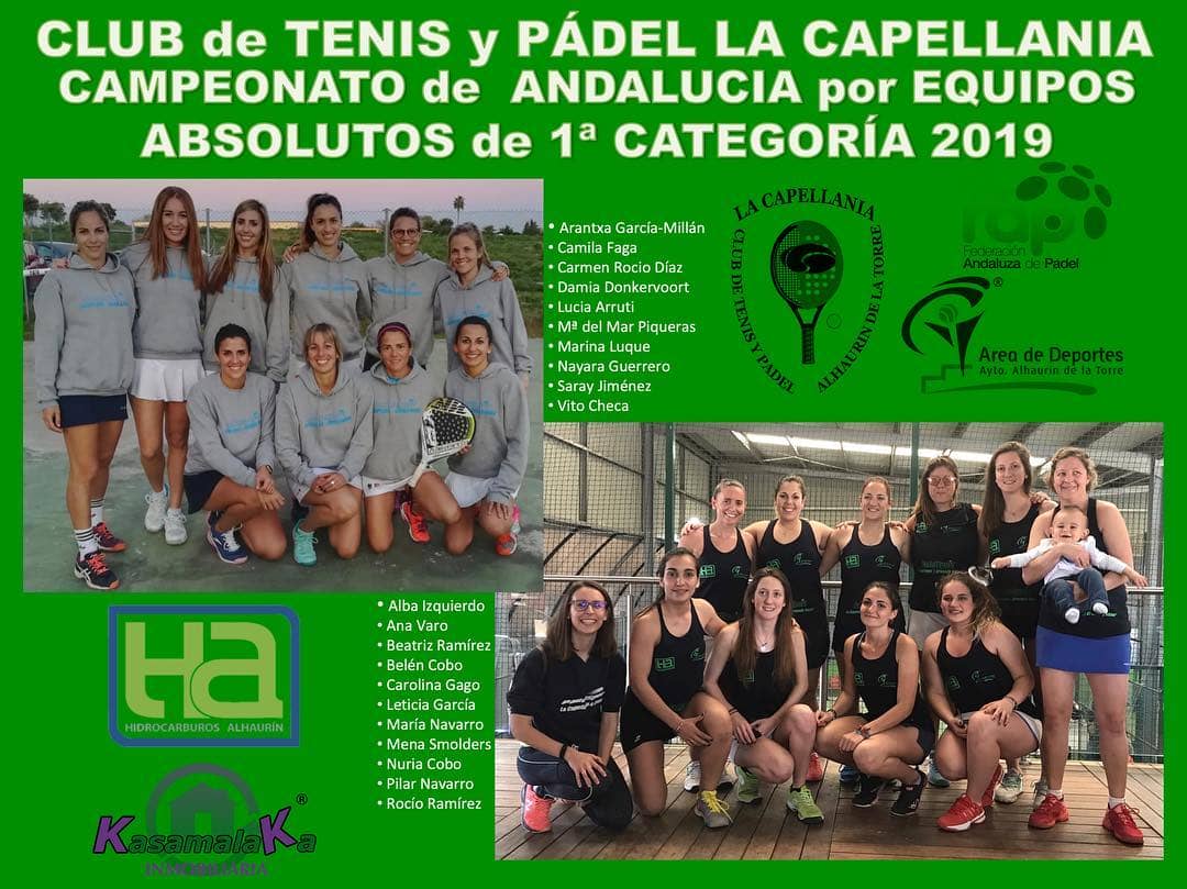 Dos equipos del Club Capellanía participan en el Campeonato de Andalucía de Equipos Absolutos