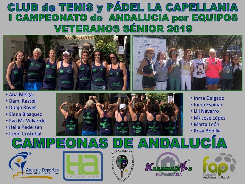 La Capellanía se proclama Campeonas de Andalucía por Equipos Veteranas Senior