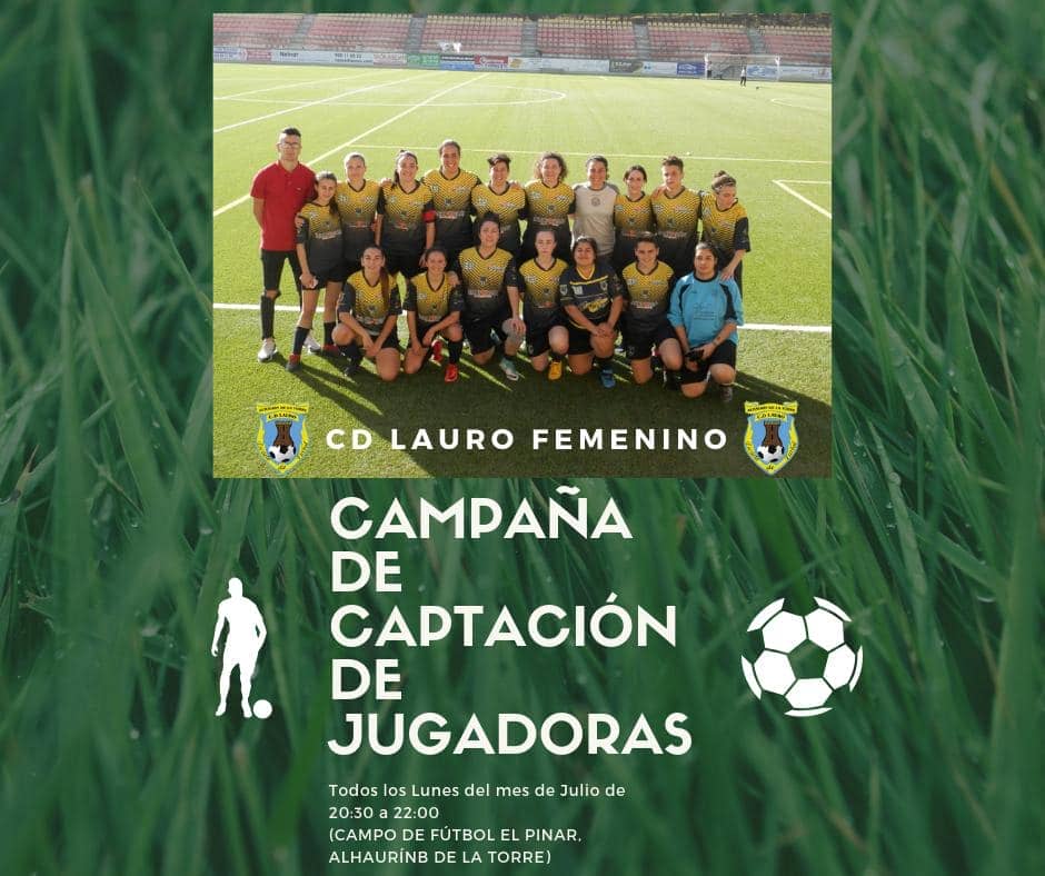 La campaña de captación de jugadoras de fútbol femenino de CD Lauro se extiende a agosto.