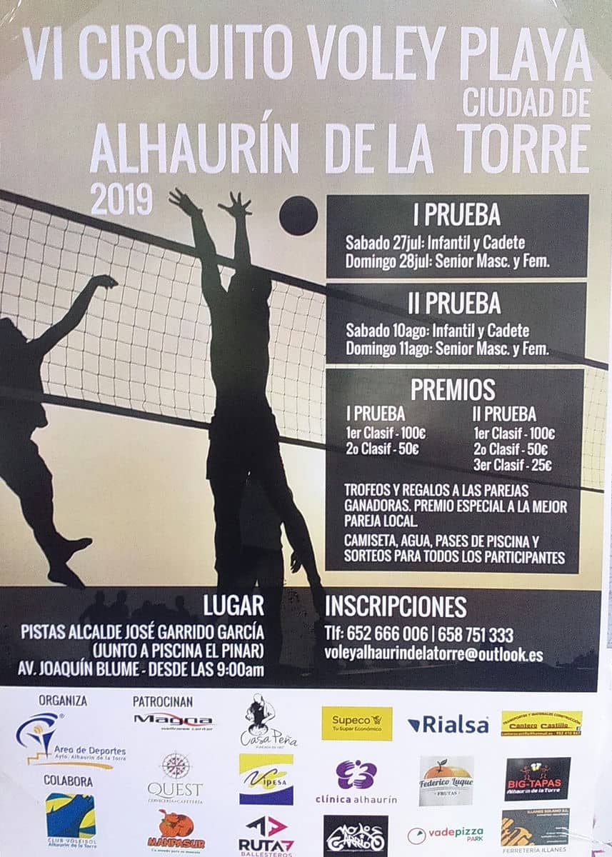 Vuelve este fin de semana el VI Circuito de Voley-Playa Ciudad de Alhaurín de la Torre 2019