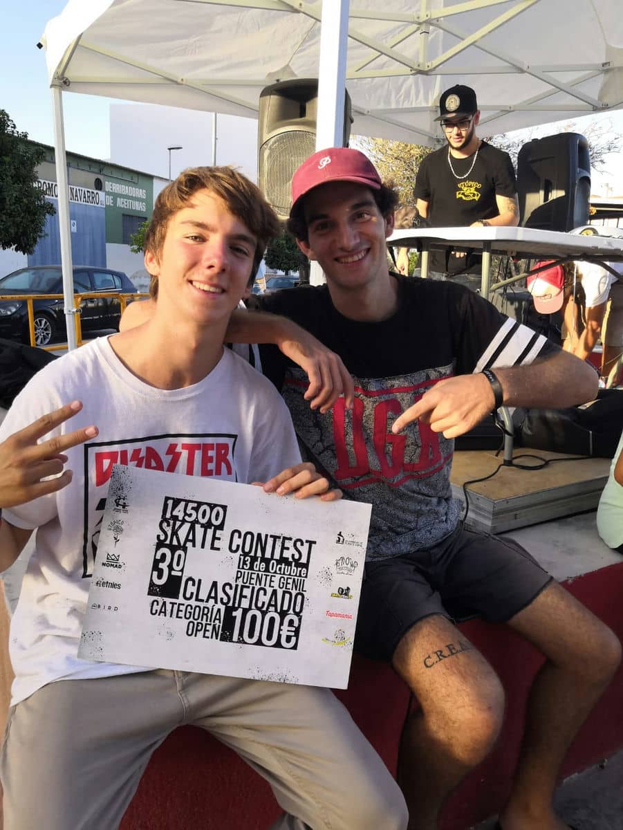 Antonio Pérez, del Club Skate Alhaurín de la Torre, 3º en la categoría profesional en el 14500 Skate Contest de Puente Genil