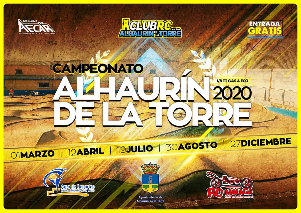 Cartel de las próximas carreras de Radio control