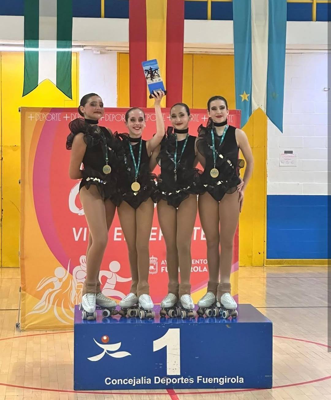 El Cuarteto Júnior  Syla, del Club de Patinaje de Alhaurín de la Torre, gana el Campeonato de Andalucía en su categoría