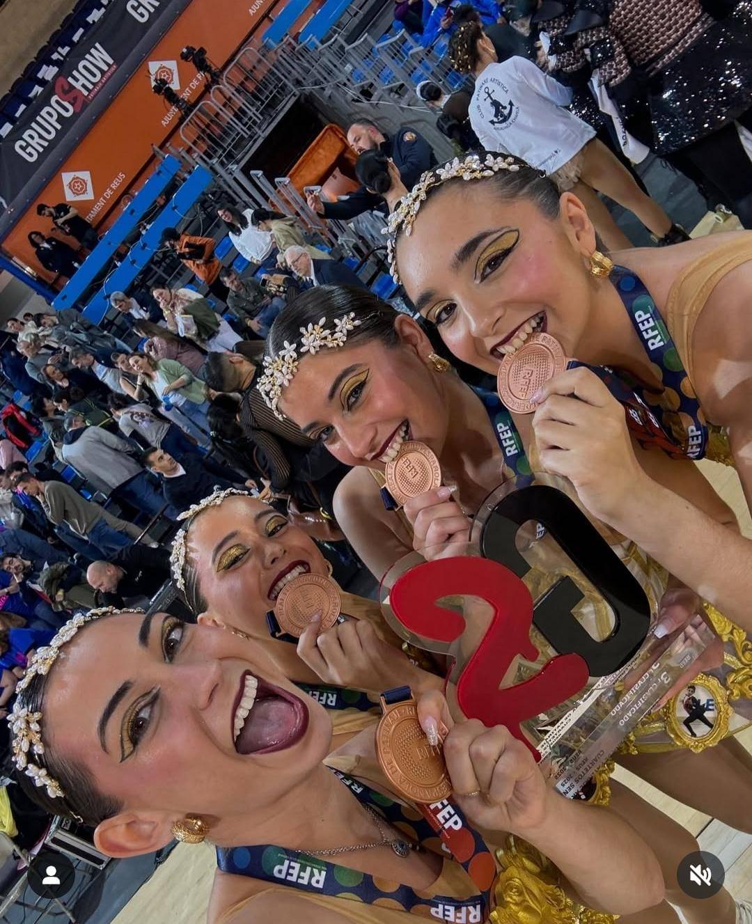 Yasmina Fuentes, medalla de Bronce en el Campeonato de España Grupo Show y Cuartetos Sénior con Cygnara