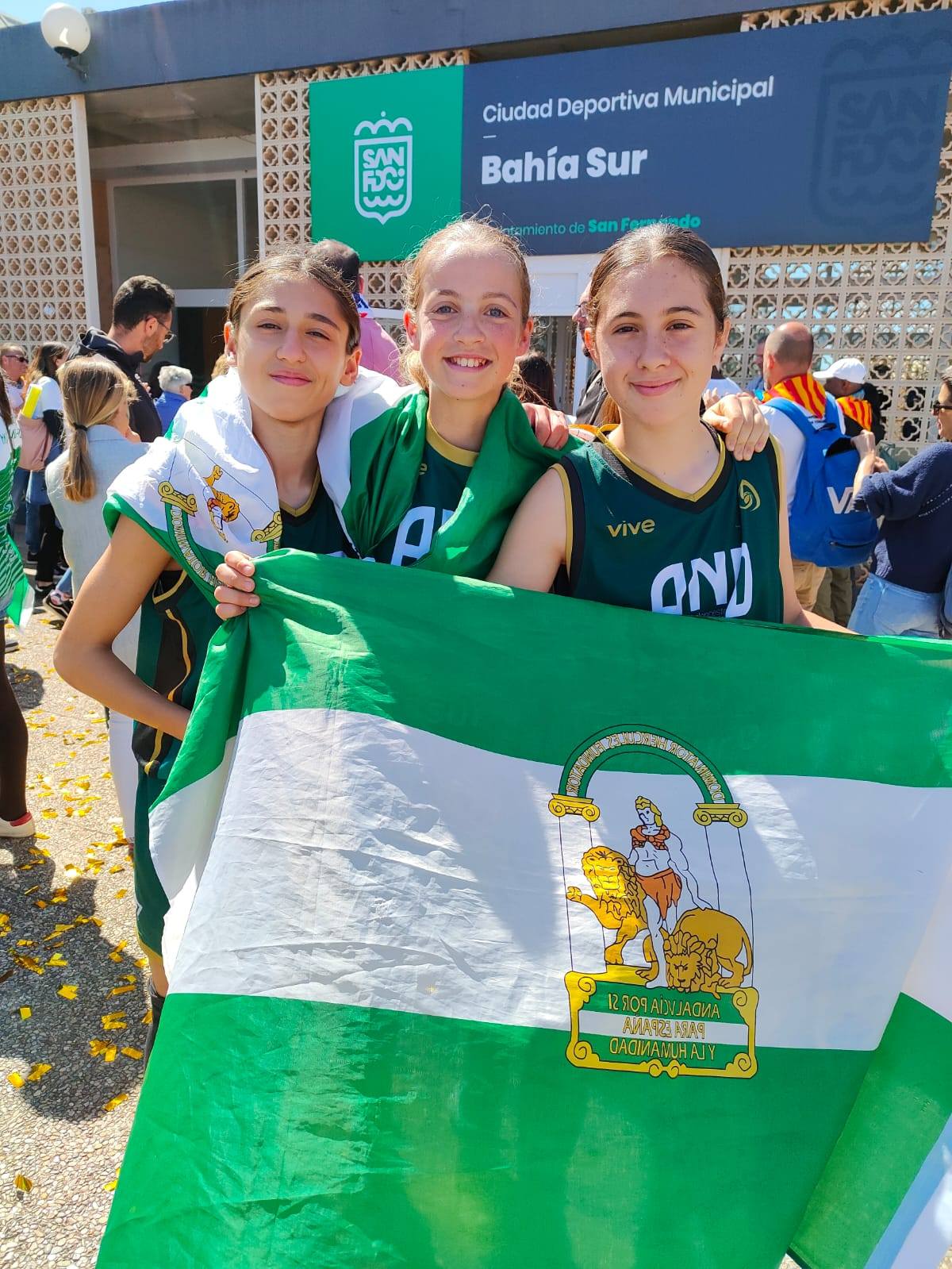 Alba Díaz, Silvia Espejo y Carla Sánchez campeonas de España de Minibasket Femenino con la Selección Andaluza